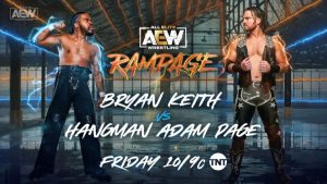 AEW Rampage spoilers - Bryan Keith vs Hangman Page graphic