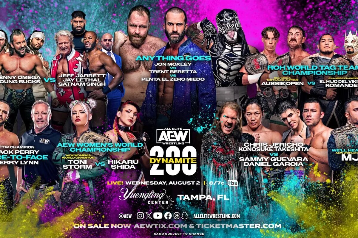 A special 200th episode graphic for AEW Dynamite.
