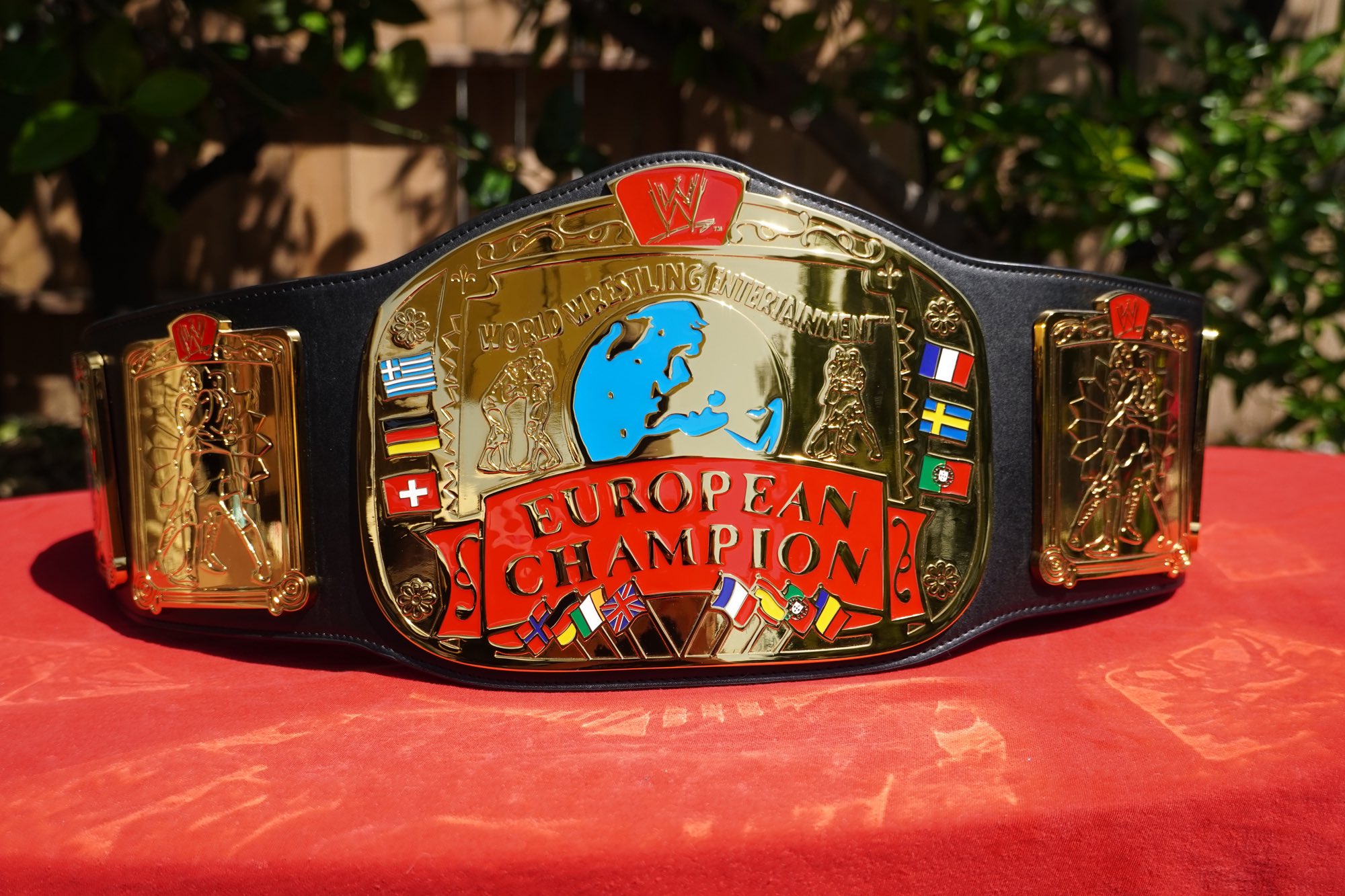 A photo of the WWE European Championship.