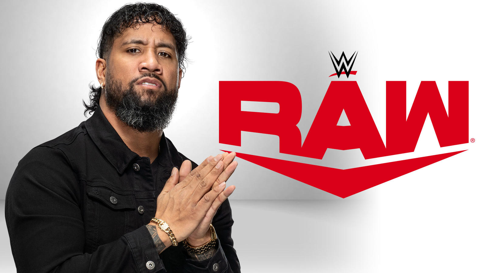 WWE Monday Night RAW graphic featuring Jey Uso.