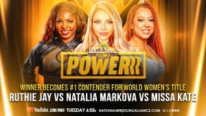 NWA Powerrr graphic featuring Natalia Markova and the NWA Women's Division.