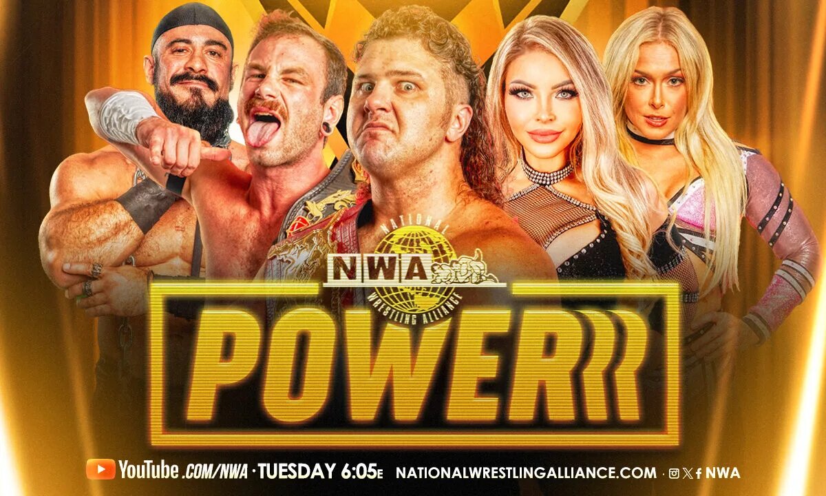 A graphic hyping up the latest episode of NWA Powerrr.