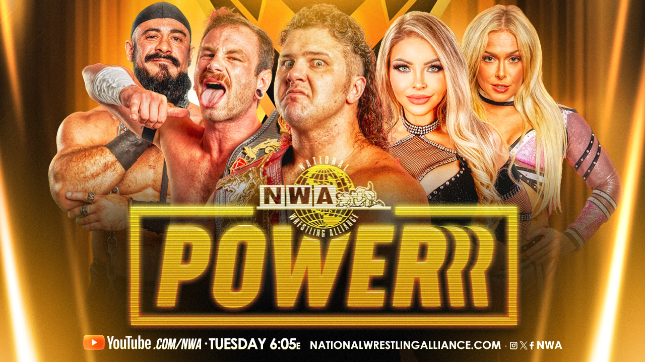 A graphic hyping up the latest episode of NWA Powerrr.