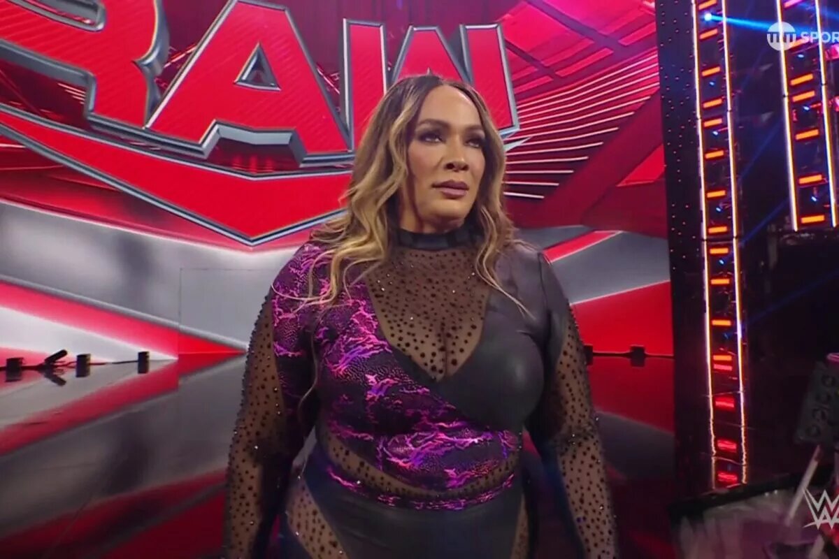 A photo of Nia Jax from an episode of WWE Monday Night Raw.