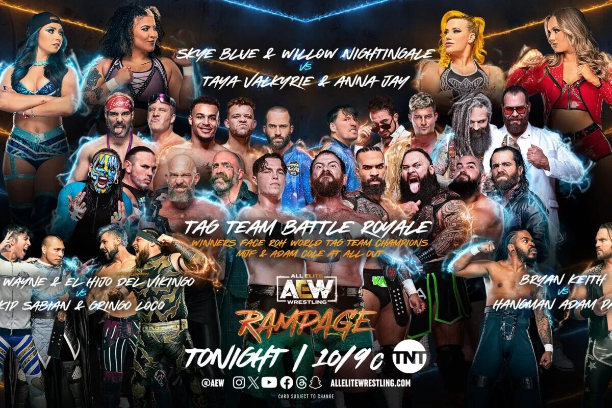 An AEW Rampage match graphic.