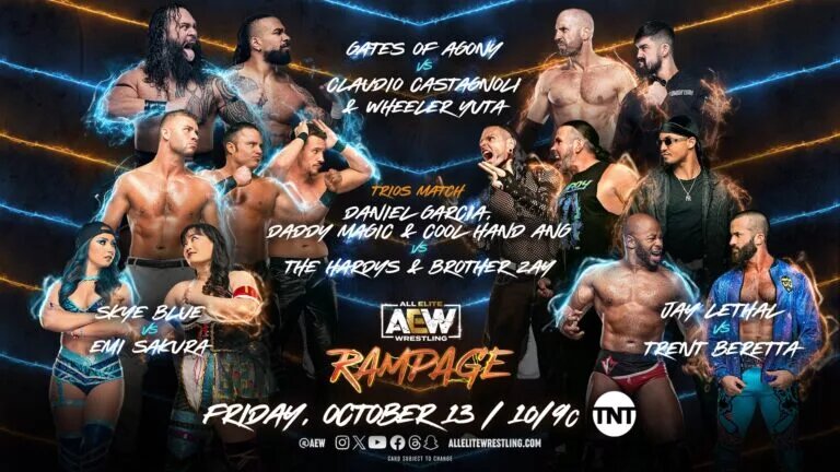 AEW Rampage spoilers - full card graphic