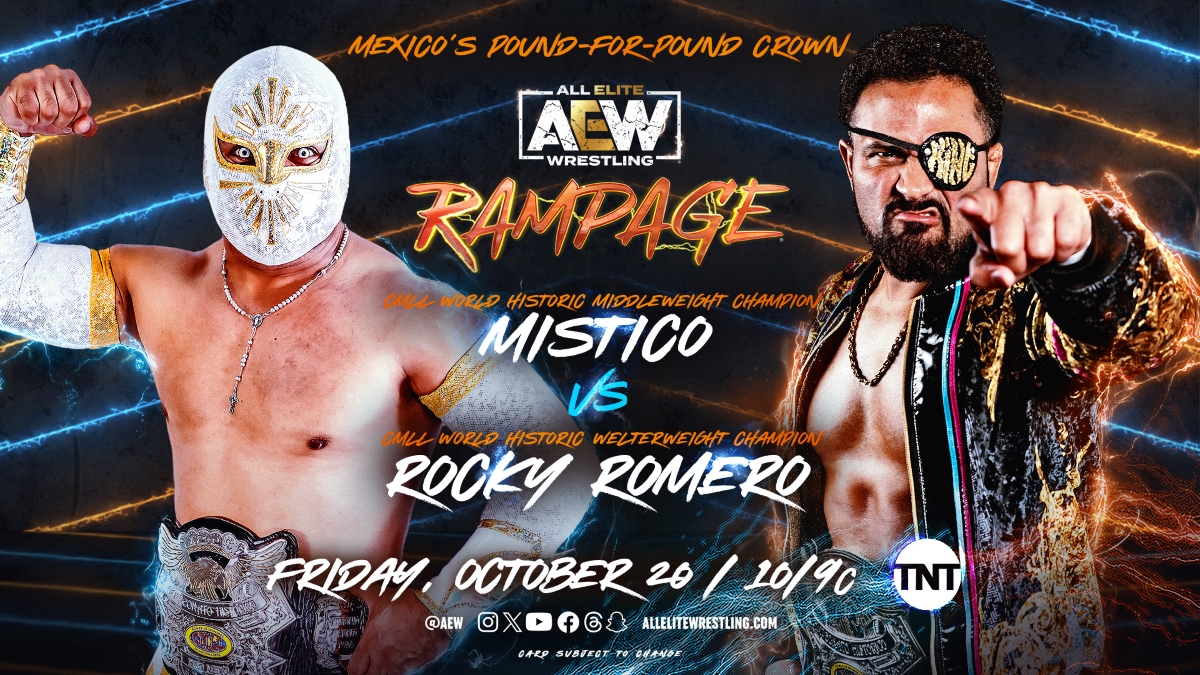 AEW Rampage Spoilers - Mistico vs Rocky Romero graphic
