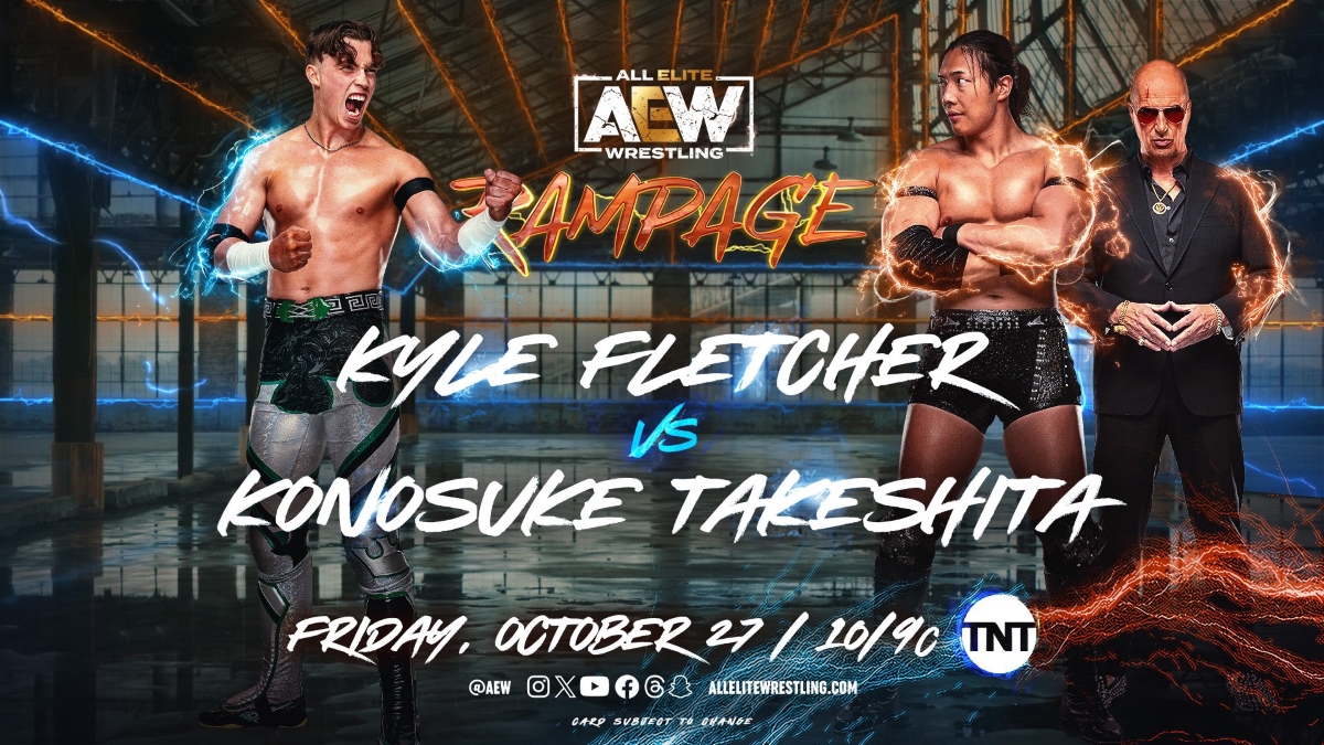 AEW Rampage Spoilers - Kyle Fletcher vs Konosuke Takeshita graphic