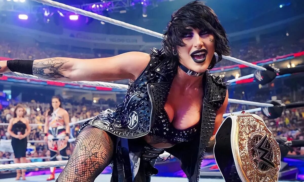 Rhea Ripley on an episode of WWE Monday Night Raw.