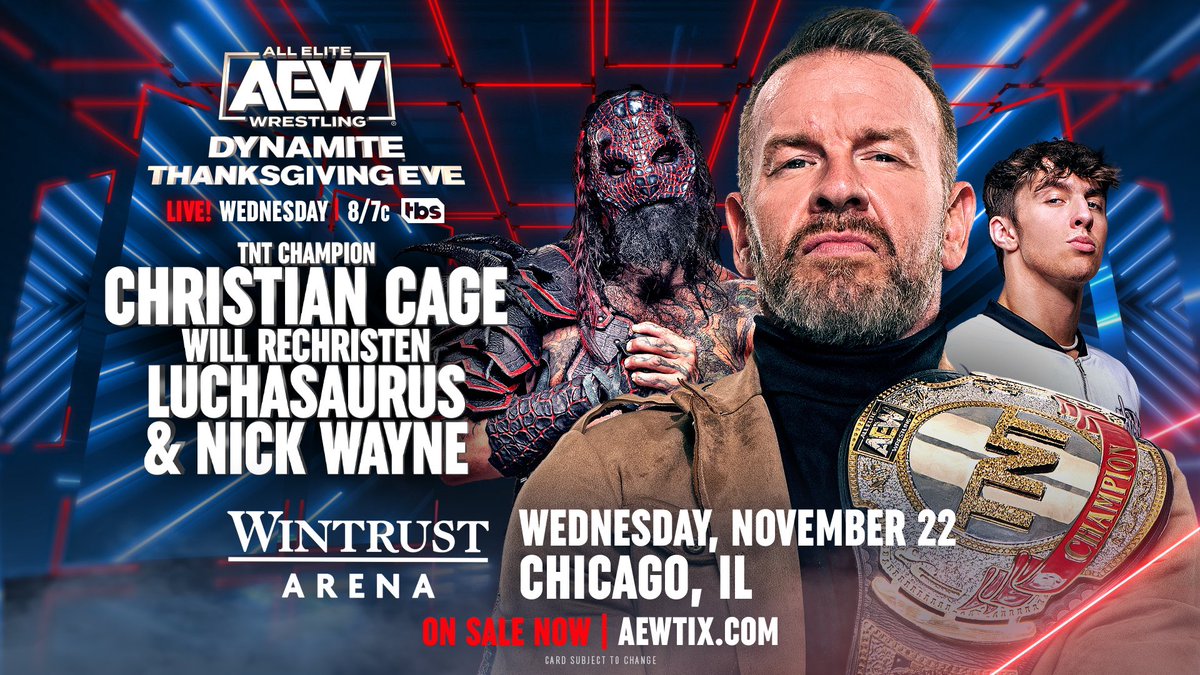 AEW Dynamite Christian Cage rechristens Luchasaurus and Nick Wayne graphic
