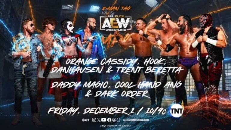 AEW Rampage spoilers - match graphic for Best Friends & HOOK vs Dark Order & JAS