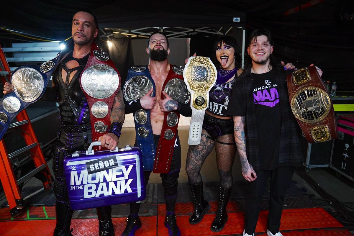 A photo of WWE titleholders The Judgment Day.