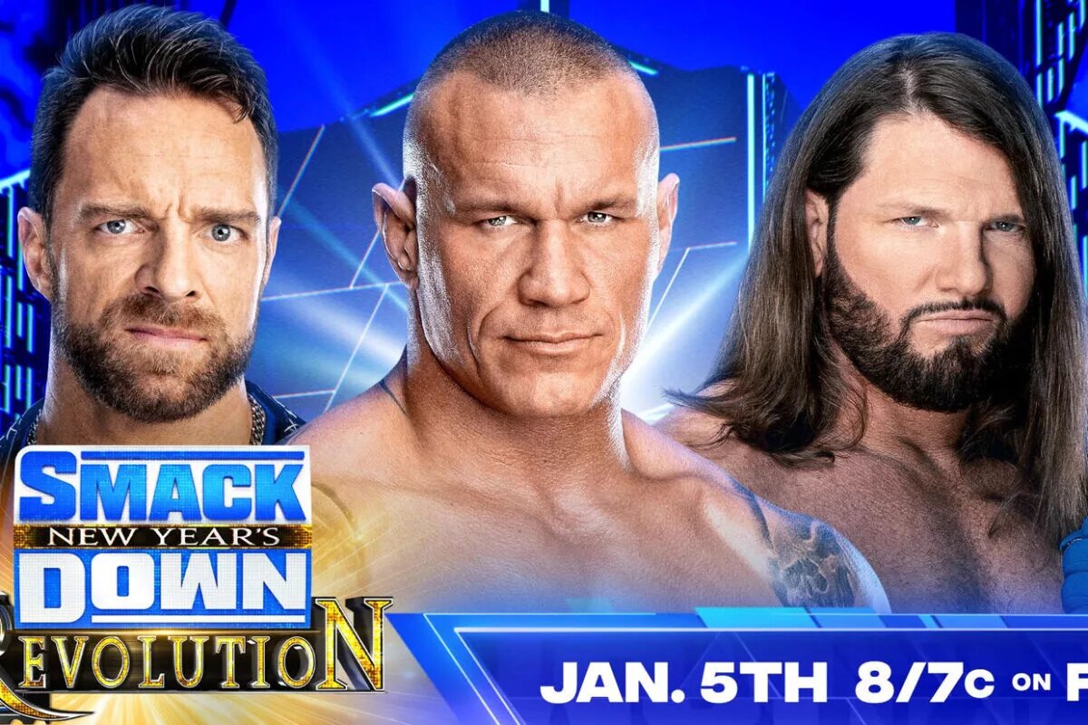 A promotional graphic for the New Year's Revolution edition of WWE SmackDown.