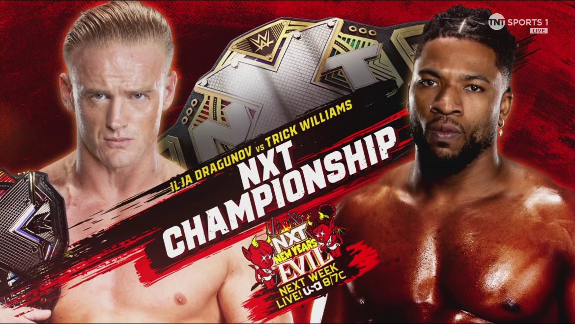 WWE NXT New Year's Evil promotional poster.