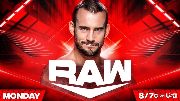 WWE Raw promotional material featuring CM Punk.