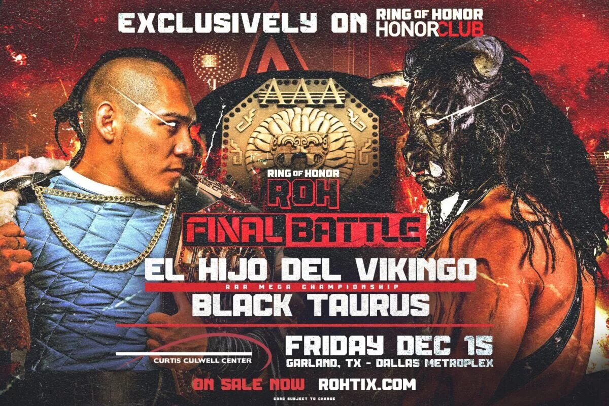 ROH FInal Battle match promotional graphic.