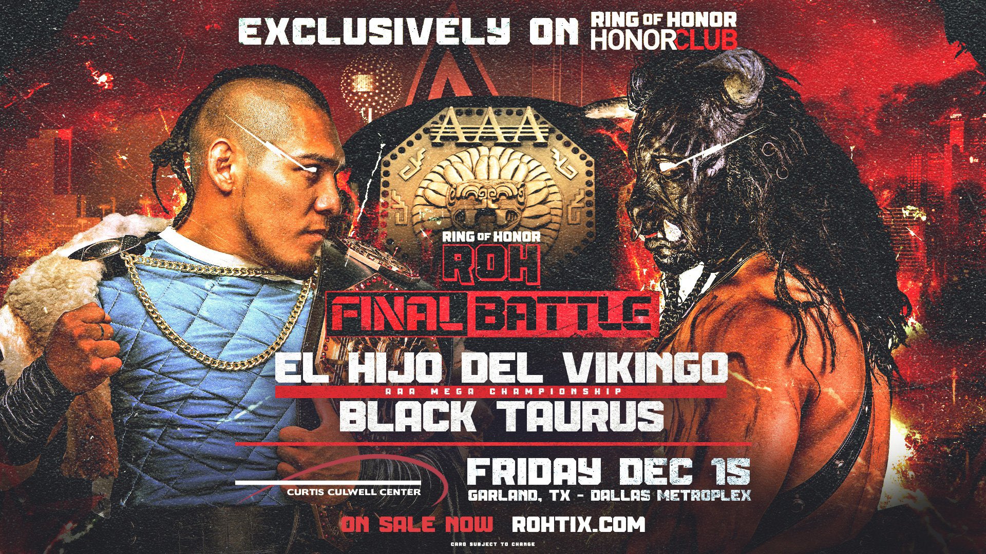 ROH FInal Battle match promotional graphic.