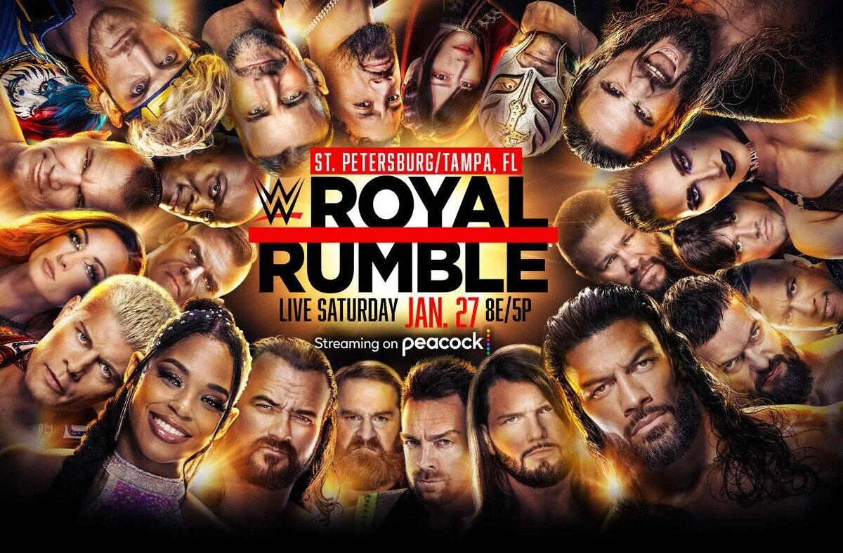WWE Royal Rumble 2024 promotional graphic.