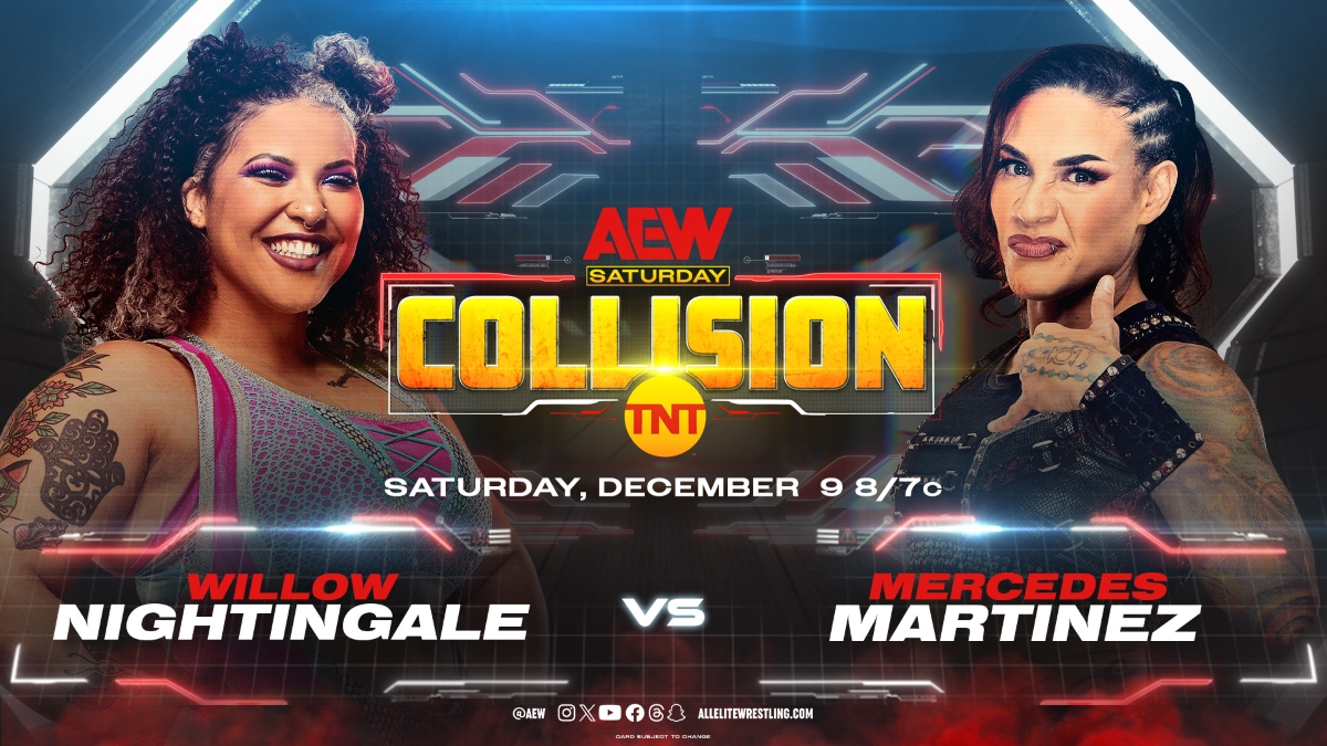 AEW Collision Spoilers - Willow Nightingale vs Mercedes Martinez graphic