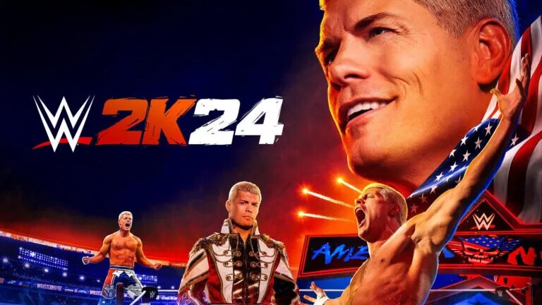 Cody Rhodes on WWE 2K24 video game cover.