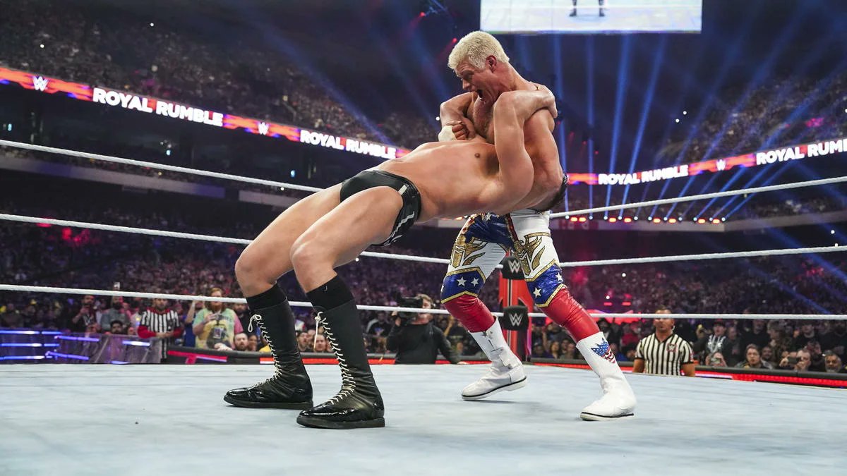 Cody Rhodes at WWE Royal Rumble 2023.