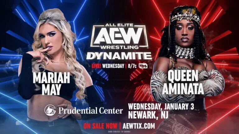 AEW Dynamite Mariah May vs. Queen Aminata Match Graphic