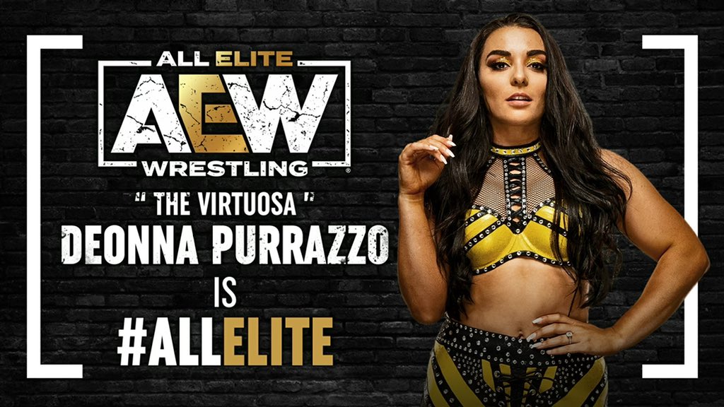 An #AllElite graphic featuring Deonna Purrazzo.