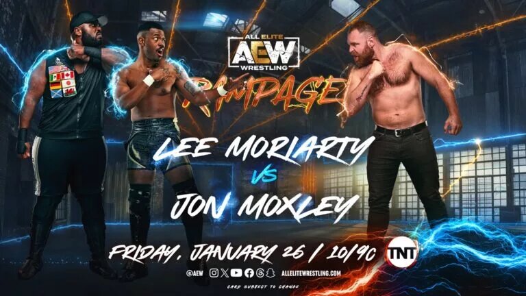 AEW Rampage Spoilers - Lee Moriarty vs Jon Moxley graphic