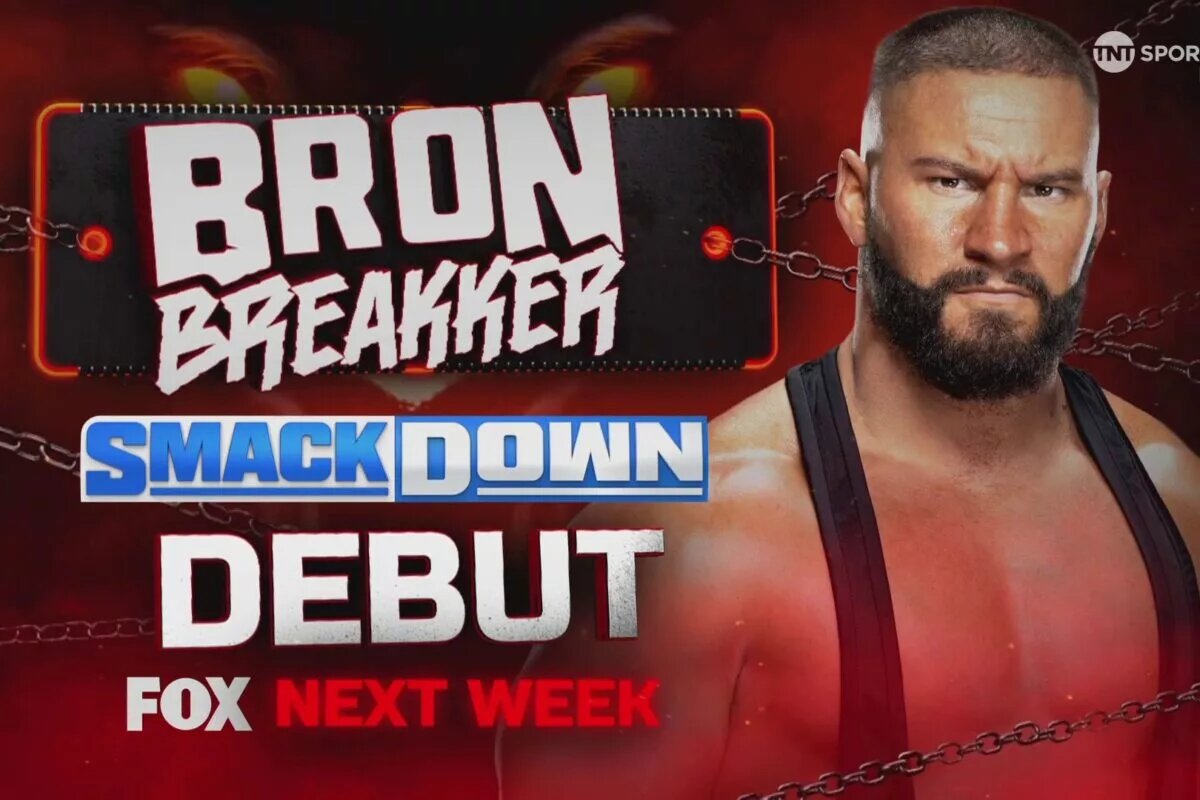 A photo of Bron Breakker making his debut and WWE SmackDown Spoilers.