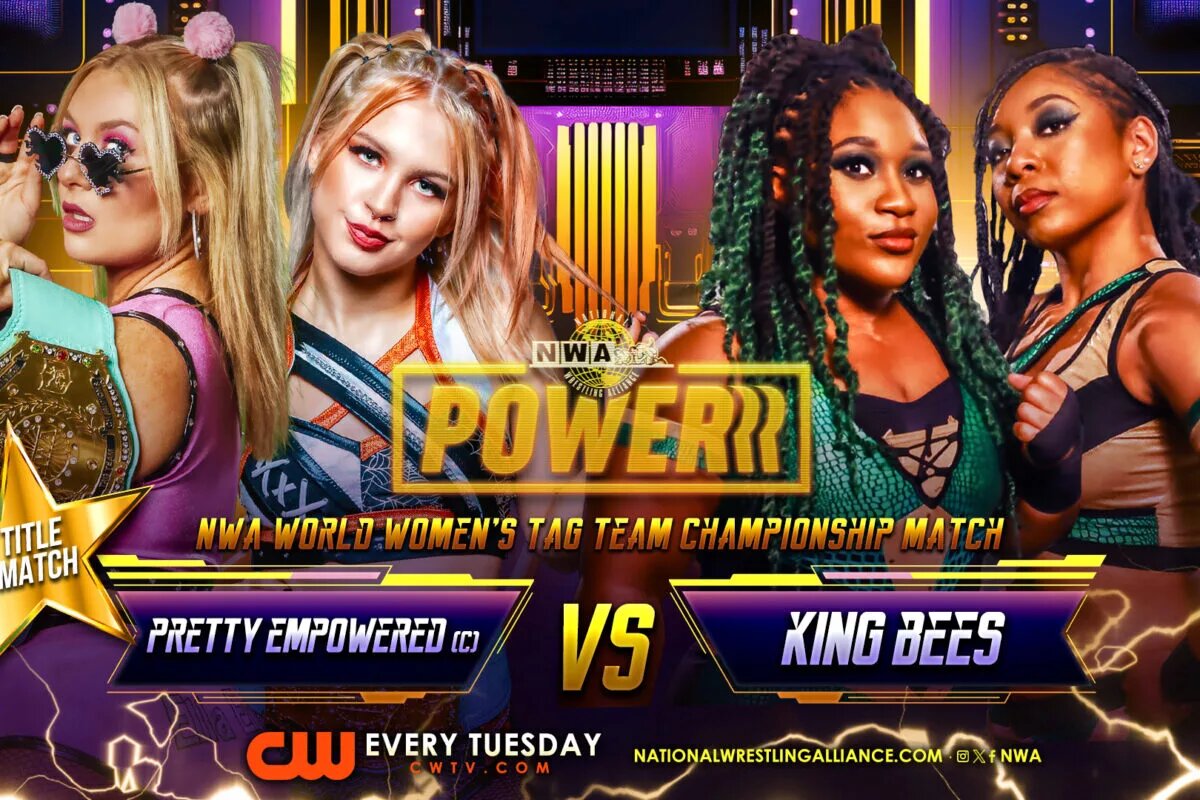 An NWA Powerrr match graphic.