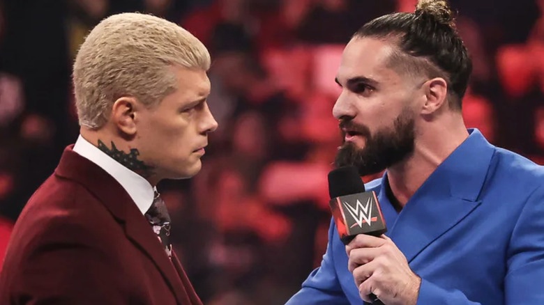 Cody Rhodes and Seth Rollins on WWE Raw.