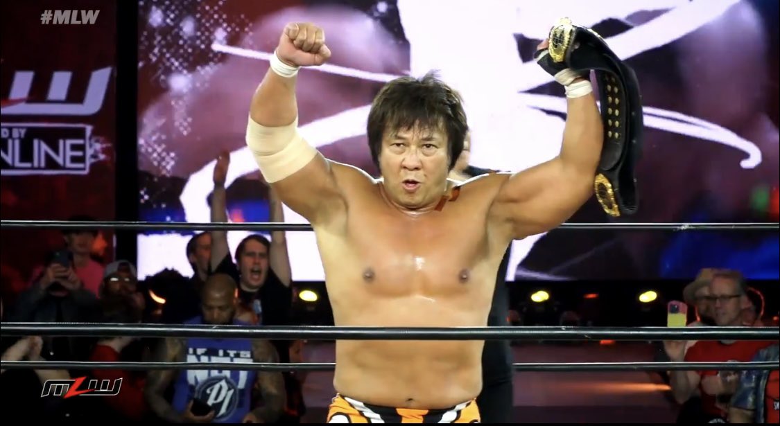 Satoshi Kojima as MLW World Heavyweight Champion.