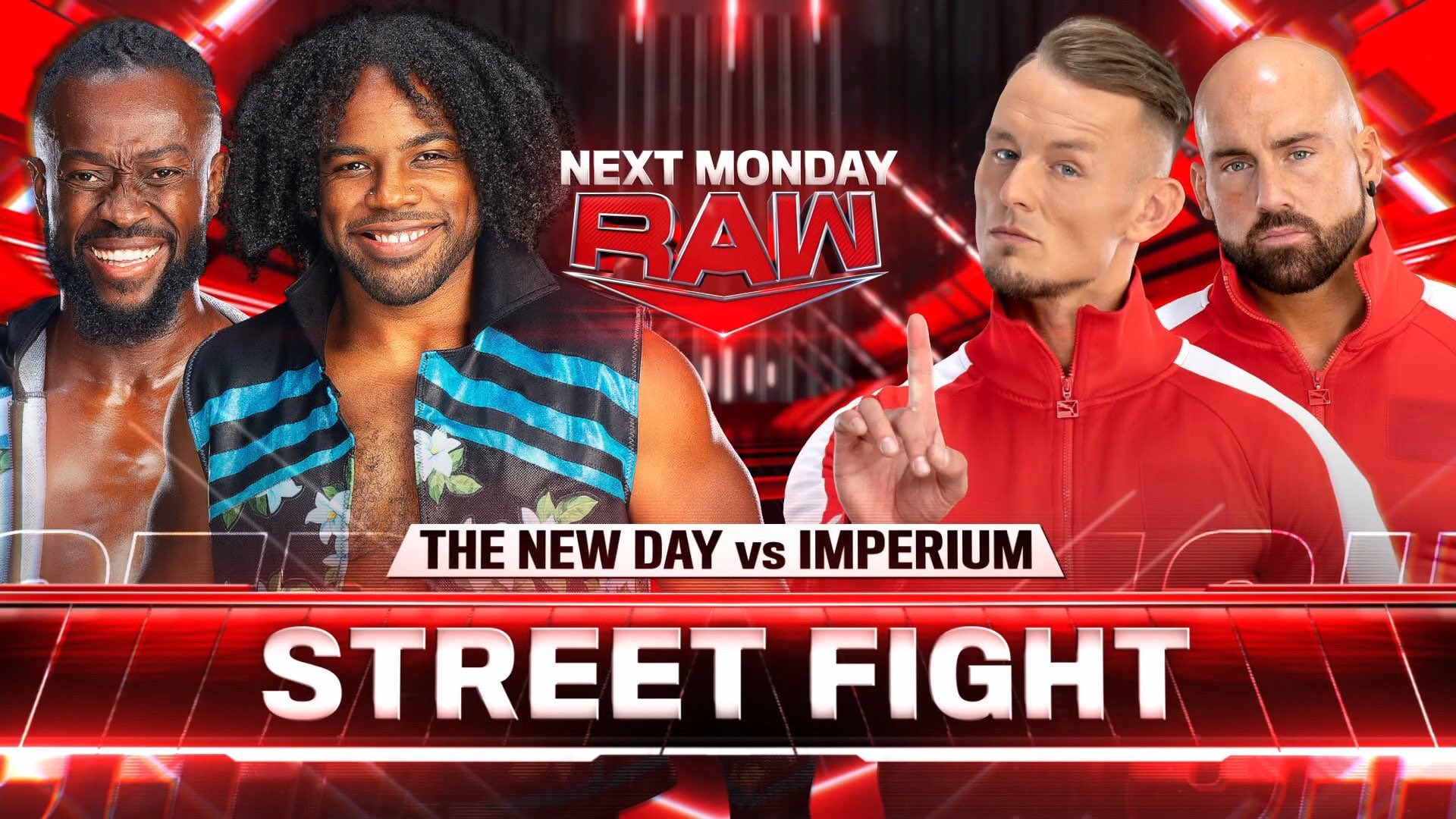 A promotional graphic for WWE Raw.