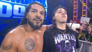 A photo of Hispanic WWE Superstars Rey Mysterio and Santos Escobar.