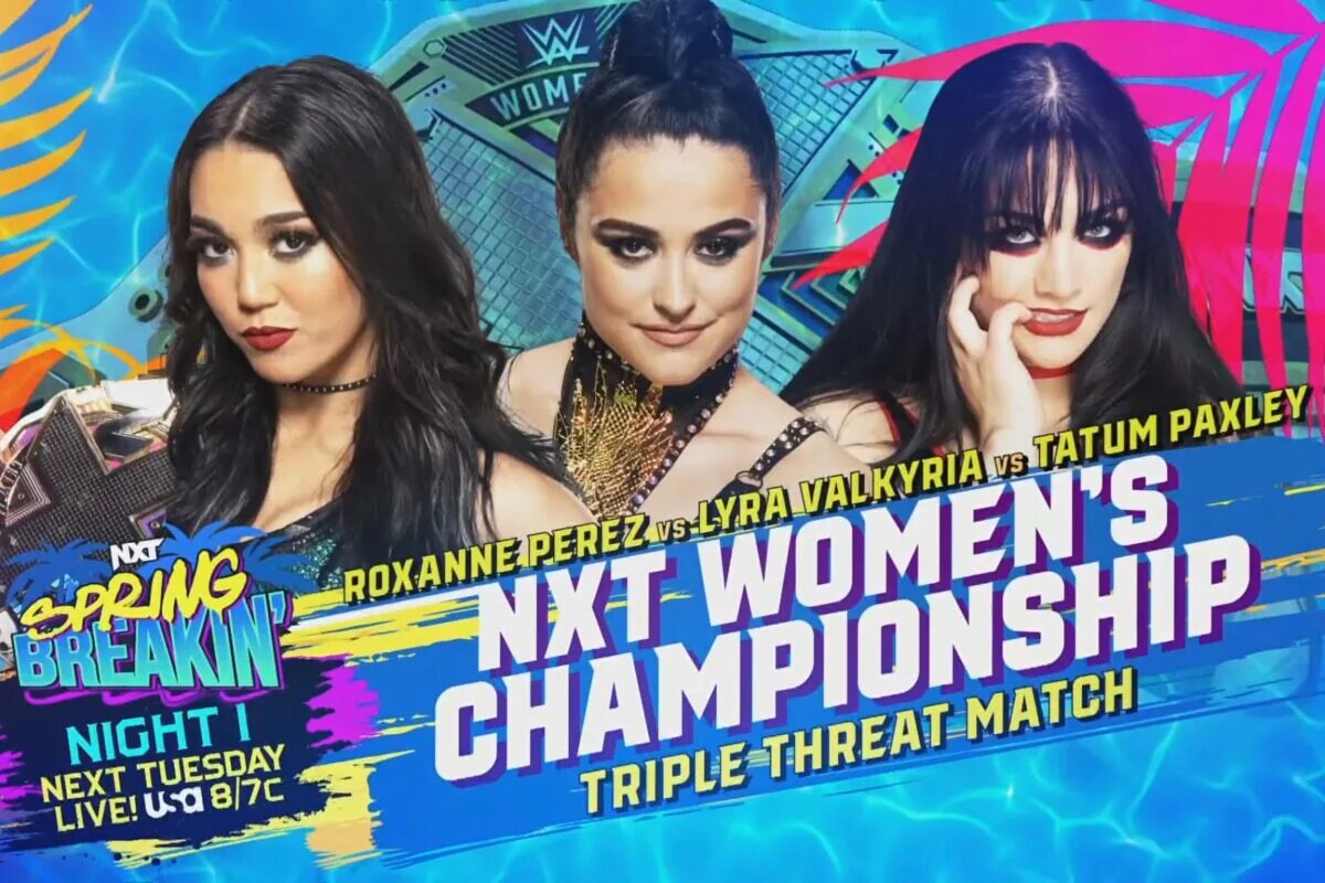 A graphic for WWE NXT Spring Breakin' 2024.