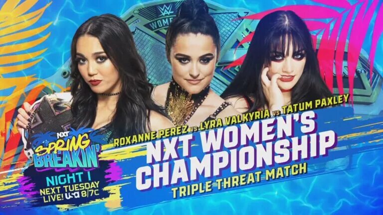 A graphic for WWE NXT Spring Breakin' 2024.