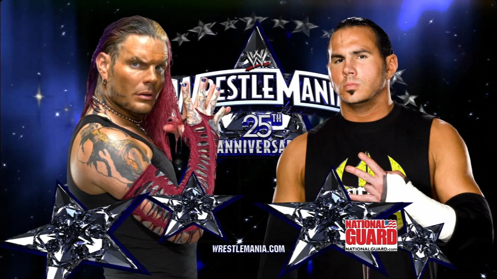 A brother vs. brother match between Matt Hardy and Jeff Hardy at WWE WrestleMania.