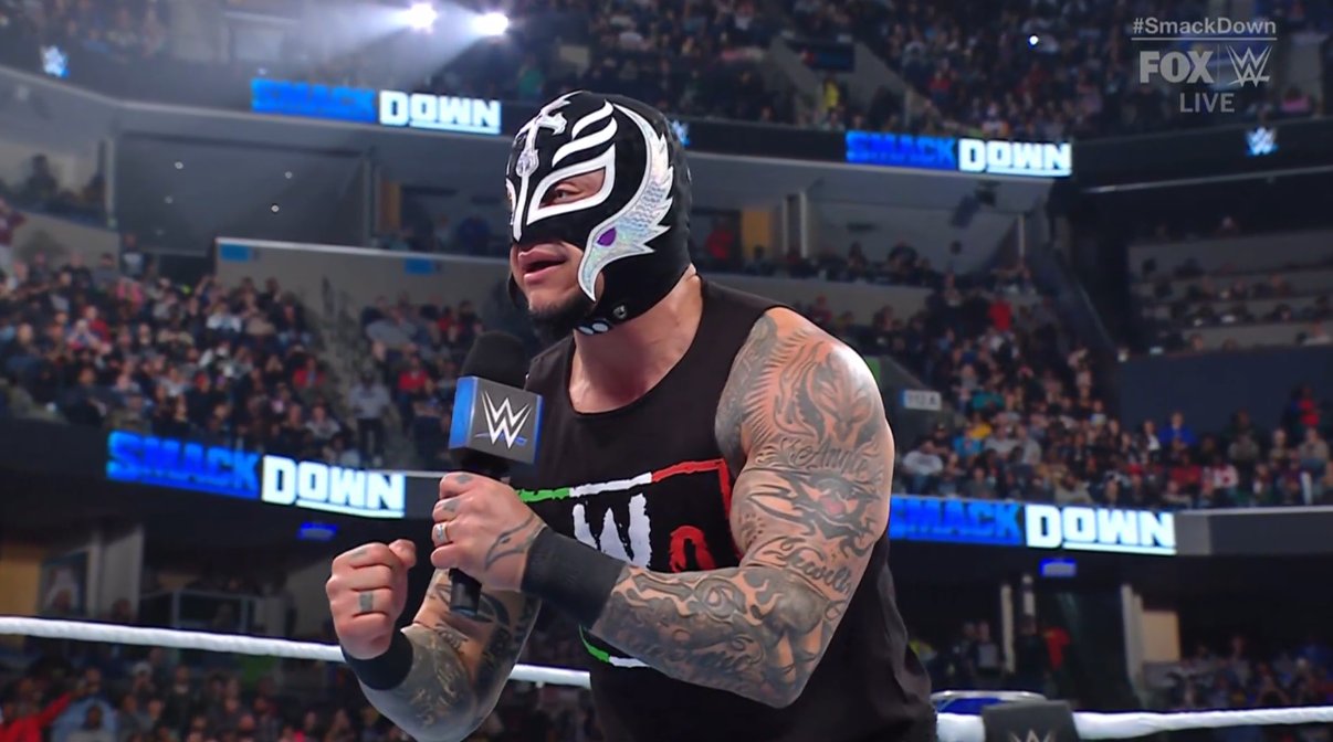 A photo of Rey Mysterio on WWE SmackDown.
