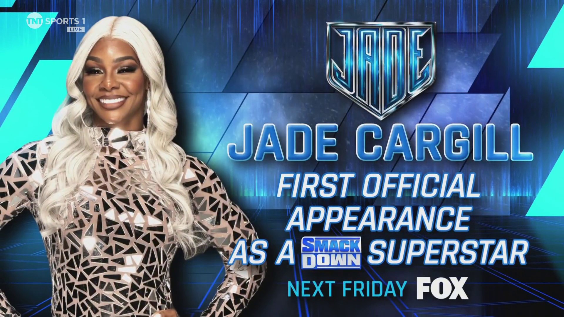 A photo of Jade Cargill, the newest signee of WWE SmackDown.