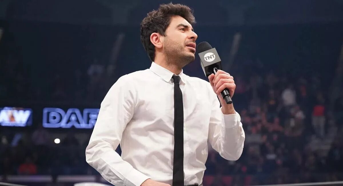 A photo of Tony Khan, the president of wrestling promotion AEW.