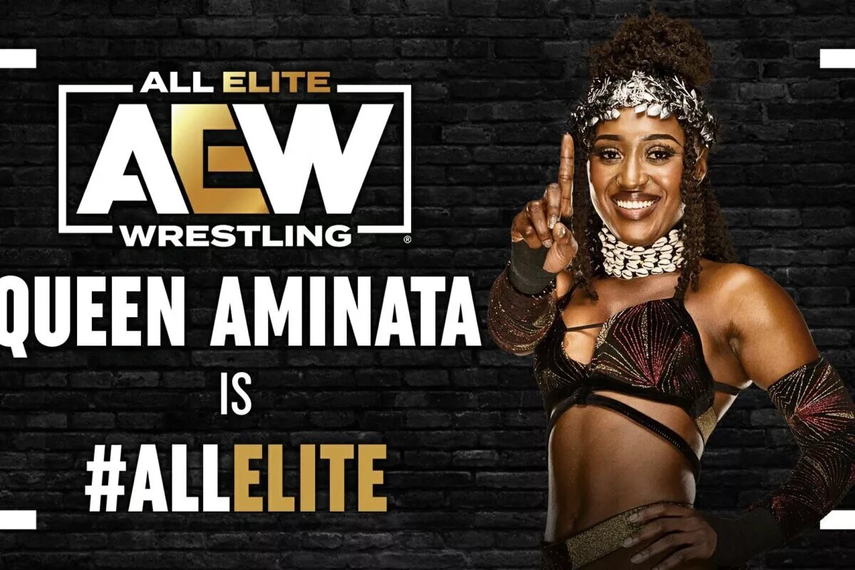 A photo of AEW and ROH wrestler Queen Aminata.