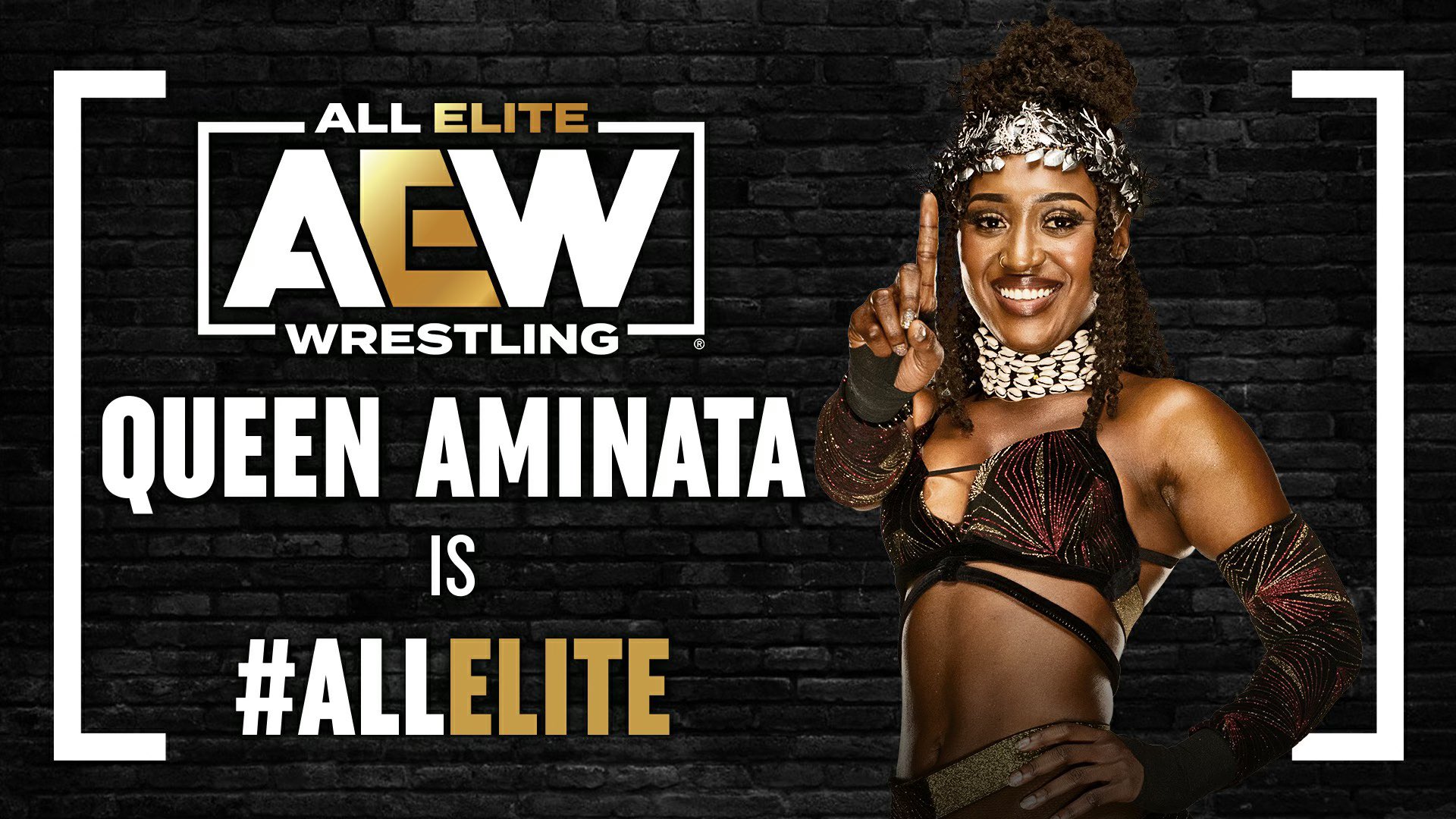 A photo of AEW and ROH wrestler Queen Aminata.