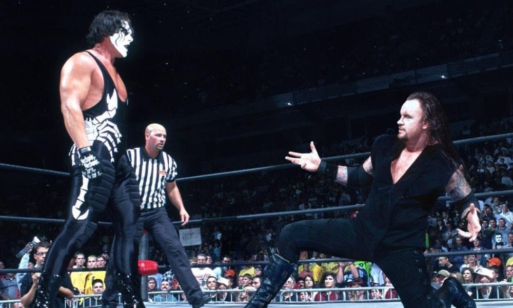 A fantasy photo of Sting and The Undertaker.