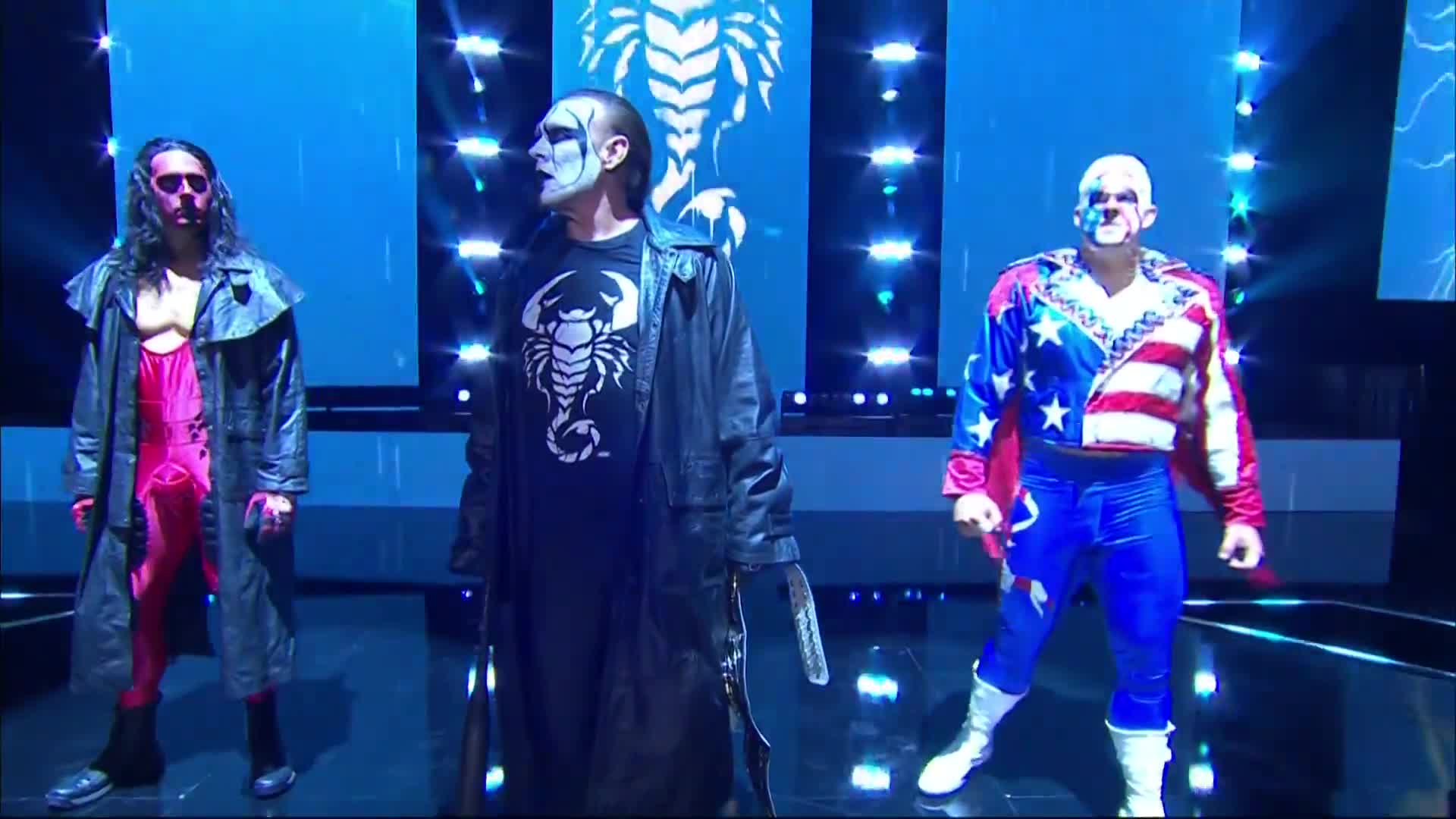 A photo of Sting at AEW Revolution for his final match.