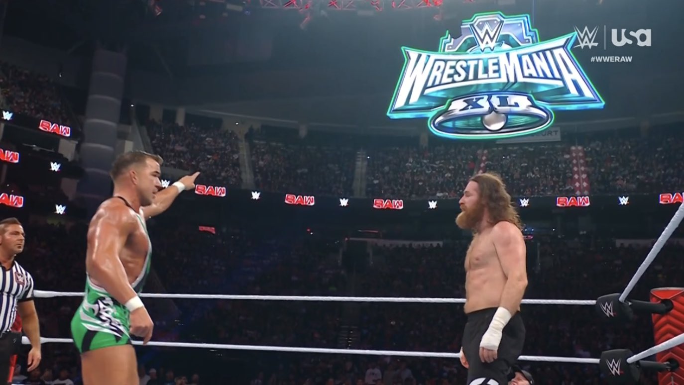 A photo of WWE Superstars Sami Zayn and Chad Gable.