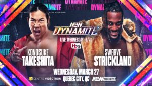AEW Dynamite Konosuke Takeshit vs. Swerve Strickland Match Graphic