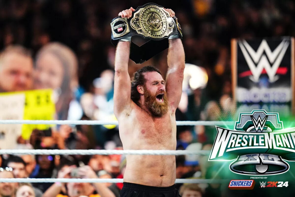 A photo of Sami Zayn at WWE WrestleMania XL.