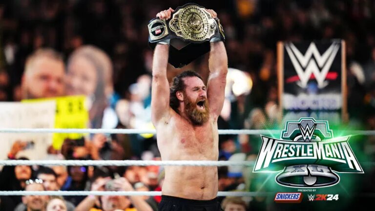 A photo of Sami Zayn at WWE WrestleMania XL.
