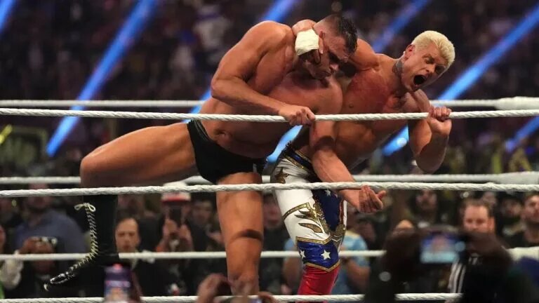 A photo of Cody Rhodes and Gunther at WWE Royal Rumble 2023.