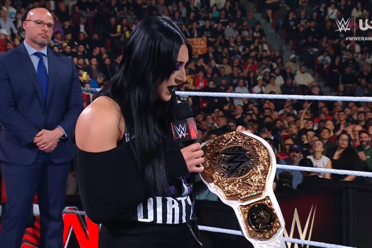 A photo of WWE Superstar Rhea Ripley on WWE Monday Night Raw.